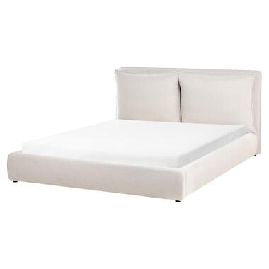 BAJONNA - Tweepersoonsbed - Beige - 160 x 200 cm - Stof product