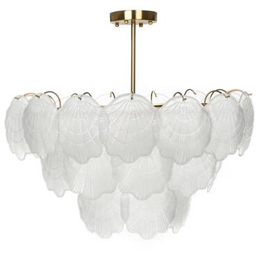 CAPLINA - Kroonluchter - Messing/Transparant - Glas product