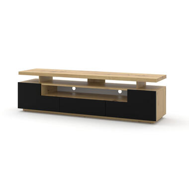 RTV-kast Eva 180 cm artisan eiken/zwart mat product