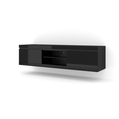 NET TV meubel ladekast 180 cmhangend of staand wit zwart / glanzend product