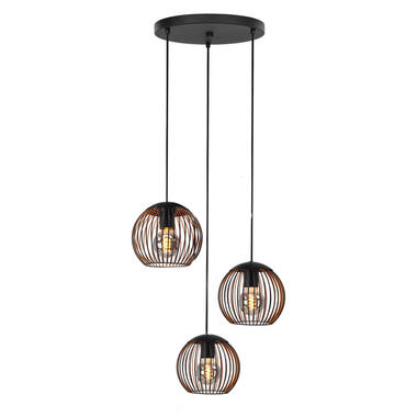 EGLO Almanzora Hanglamp - E27 - Ø 46.5 cm - Staal - Zwart/Koper product