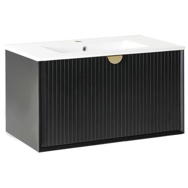BONAIRE - Wastafelmeubel - Zwart - 80 x 43 cm - Hout product