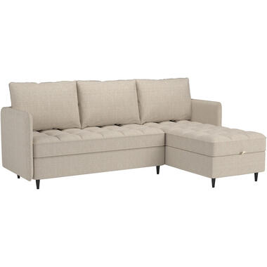 Lindhus - Bank met chaise longue omkeerbaar in stof crème product