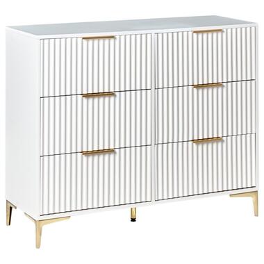 WALCOTT - Ladekast met 6 lades - Wit - MDF product