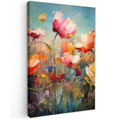 MuchoWow Canvas Schilderij 80x120cm Bloemen Watercolor Kunst product