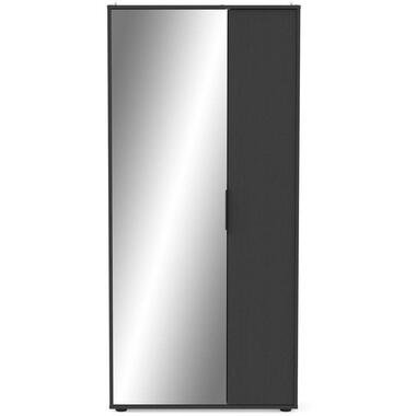 Schoenenkast Ebony 83x24x178cm - met spiegel - zwart product
