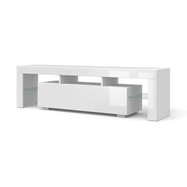 Panama TV-meubel 160 x 45 x 35 cm Glanzend witte fronten zonder verlichting product