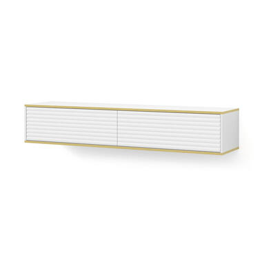 Homlando - Wandgemonteerd TV-meubel - Wit - Subi 33x180x40 cm product