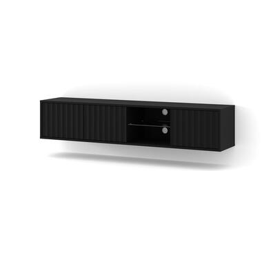 Homlando - Wandgemonteerd TV-meubel - Vina- Zwart - 31x156x31 cm product