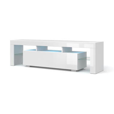 Panama TV-meubel 160 x 45 x 35 cm Glanzend witte fronten met verlichting product