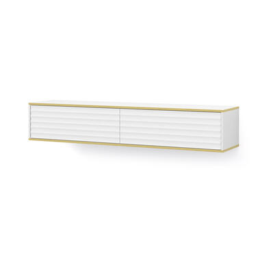 Homlando - Wandgemonteerd TV-meubel - Wit - Wabi 33x180x40 cm product