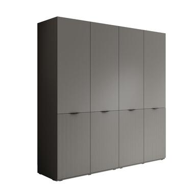 Meubella - Kledingkast Shelton - Grijs - 202 cm