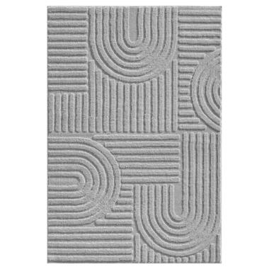 Modern Japandi Vloerkleed - Grijs - Boho Scandinavisch - 140x200 cm Laagpolig product