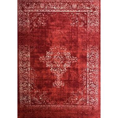 Istanbul Vintage - Laagpolig Vloerkleed - Retro Tapijt - Rood - 160x230 CM product