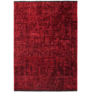 SPACE Vloerkleed - Laagpolig Effen Velours - Rood 140x200 cm - Modern Woonkamer product