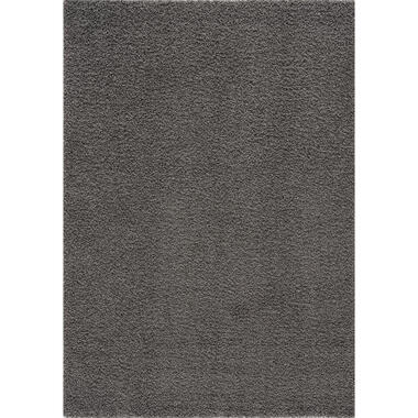 Loca Shaggy Vloerkleed Grijs Hoogpolig - 200x200 CM Vierkant