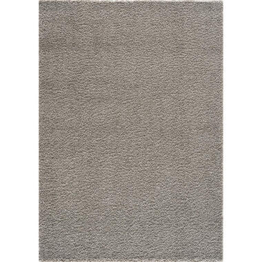 Loca Shaggy Vloerkleed Lichtgrijs Hoogpolig - 200x200 CM Vierkant