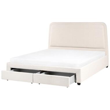 SARDENT - Tweepersoonsbed - Off-white - 180 x 200 cm - Bouclé product