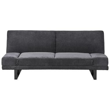 YORK - Slaapbank 2-zits - Zwart - Chenille product