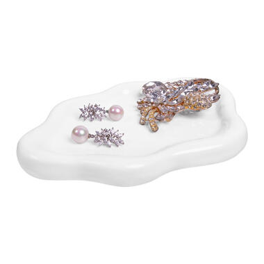 QUVIO Wit dienblad - Organisch - Keramiek - Wit product
