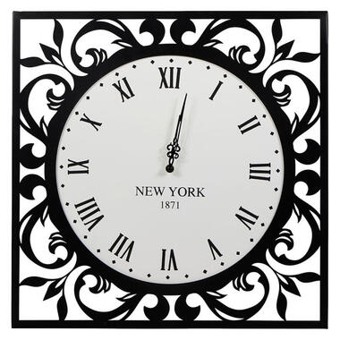 Ostaria Wandklok/muur klok - New York 1871 - D50 cm - MDF/metaal product