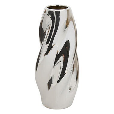 Atmosphera Bloemenvaas Silver Sky - zilver - keramiek - H28 cm product