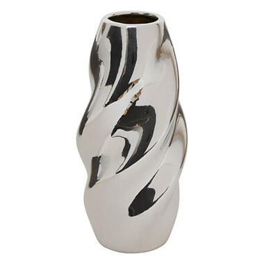 Atmosphera Bloemenvaas Silver Sky - zilver - keramiek - H21 cm product