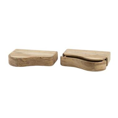 Hoyz Collection - Nachtkastje Organic - Massief Acacia Naturel - Set van 2 product