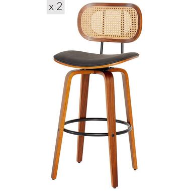 Set van 2 Barkrukken Hout Rotan product