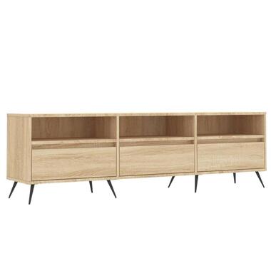 vidaXL - TV-meubel met 3 deuren en 3 vakken - Sonoma eiken - 150x30x44.5 cm product