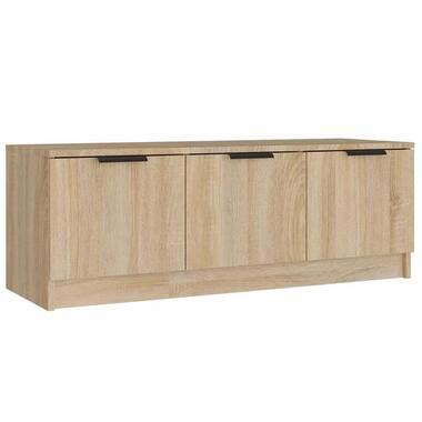 vidaXL - Sonoma eiken TV-meubel met 3 deuren - Bewerkt hout - 102x35x36,5 cm product