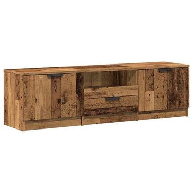 vidaXL - TV-meubel met 1 lade en 2 deuren - Oud hout - 140x35x40 cm product