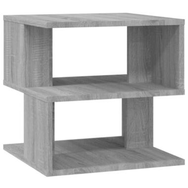vidaXL - Bijzettafel met open vakken - Grijs sonoma eiken - Hout - 40x40x40 cm product