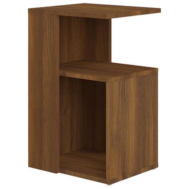 vidaXL - Moderne Bijzettafel - Bruin eiken - Bewerkt hout - 36x30x56 cm product