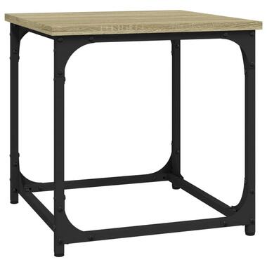 vidaXL - Industriële Bijzettafel - Sonoma eiken - Bewerkt hout - 40x40x40 cm product