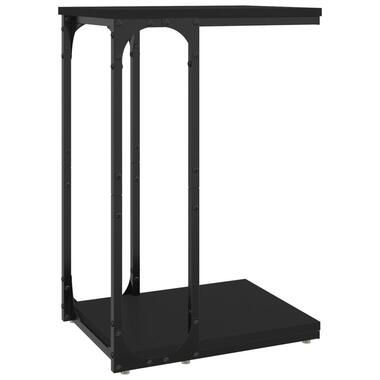 vidaXL - C-vormige Bijzettafel - Zwart -Bewerkt hout - 40x30x60 cm product
