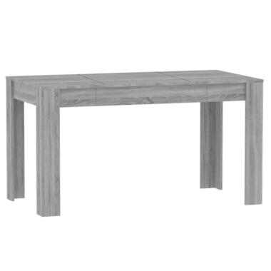 vidaXL - Eettafel - Grijs sonoma eiken - Bewerkt hout - 140x74.5x76 cm product