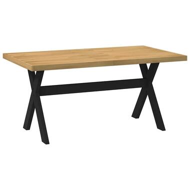 vidaXL - Eettafel NOAIN met X-poten - Naturel - Massief grenenhout - 160x90 cm product