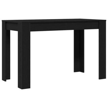 vidaXL - Rechthoekige Eettafel - Zwart eiken - Bewerkt hout - 120x60x76 cm product