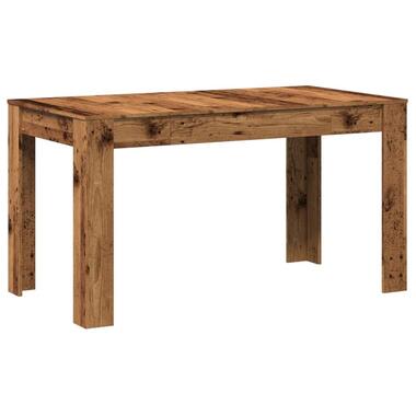vidaXL - Rechthoekige Eettafel - Oud hout - Bewerkt hout - 140x74.5x76 cm product
