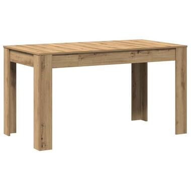 vidaXL - Eettafel - Artisanaal eiken - Bewerkt hout - 140x74.5x76 cm product