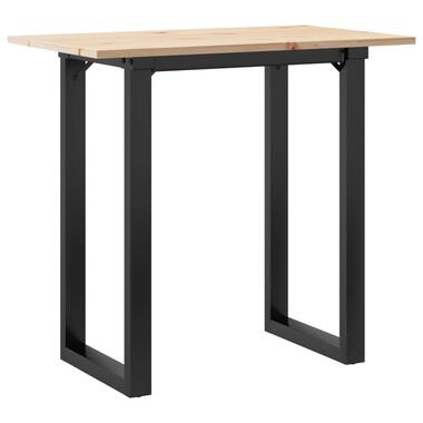 vidaXL Eettafel - Rechthoekige tafel met U-poten - Grenenhout - 80x50x75.5 cm