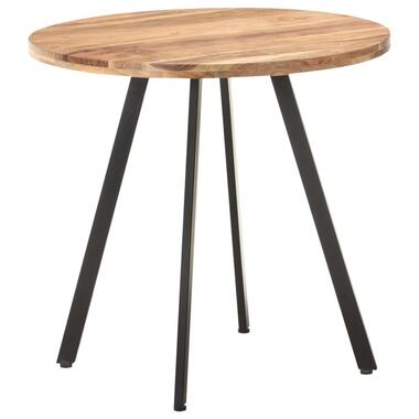 vidaXL - Ronde Eettafel - Massief acaciahout en ijzer - ø 80 cm product