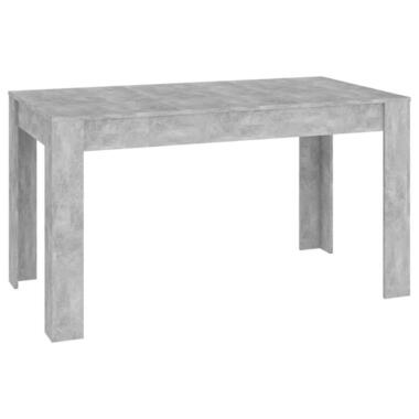 vidaXL - Eettafel - Betongrijs - Bewerkt hout - 140x74.5x76 cm product