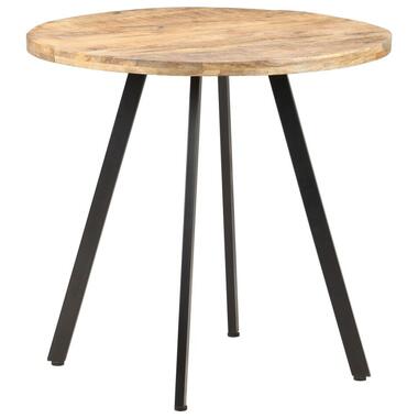 vidaXL - Ronde Eettafel - Ruw mangohout en ijzer - ø 80 cm product