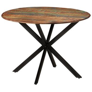vidaXL - Ronde Eettafel - Massief gerecycled hout en staal - ø 110 cm product