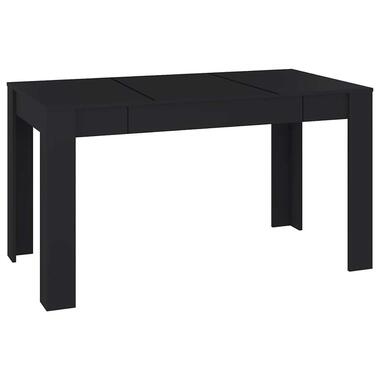 vidaXL - Eettafel - Zwart - Bewerkt hout - 140x74.5x76 cm product