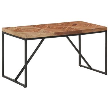 vidaXL - Rechthoekige Eettafel - Massief acaciahout en mangohout - 140x70 cm product