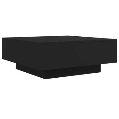 vidaXL - Vierkante salontafel - Zwart - Bewerkt hout - 80x80x31 cm product