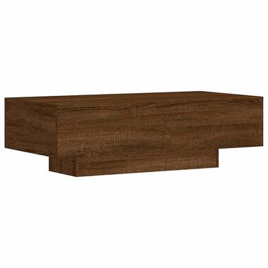 vidaXL - Rechthoekige Salontafel - Bruin eiken - Bewerkt hout - 100x49.5 cm product
